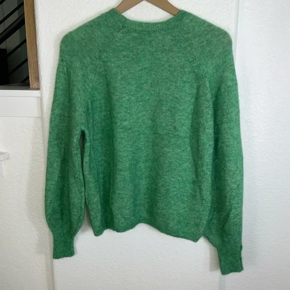 Sezane Green Crew Neck Sweater - Picture 3 of 6